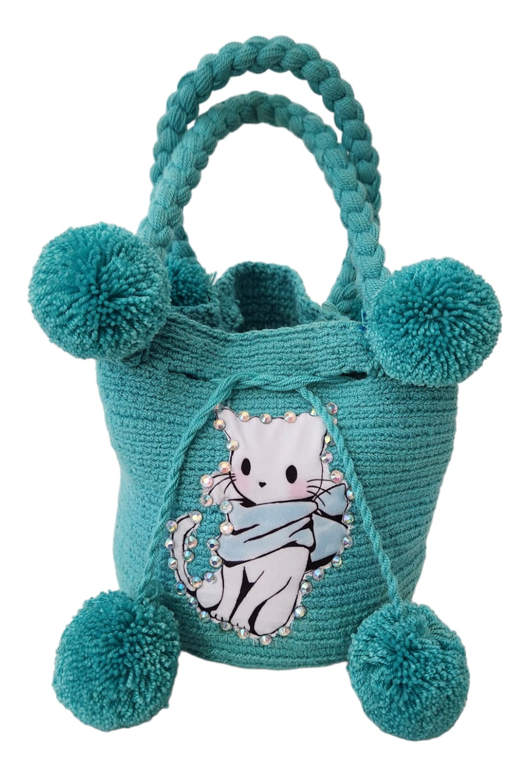Mia Pom Poms Mini Wayuu Bag