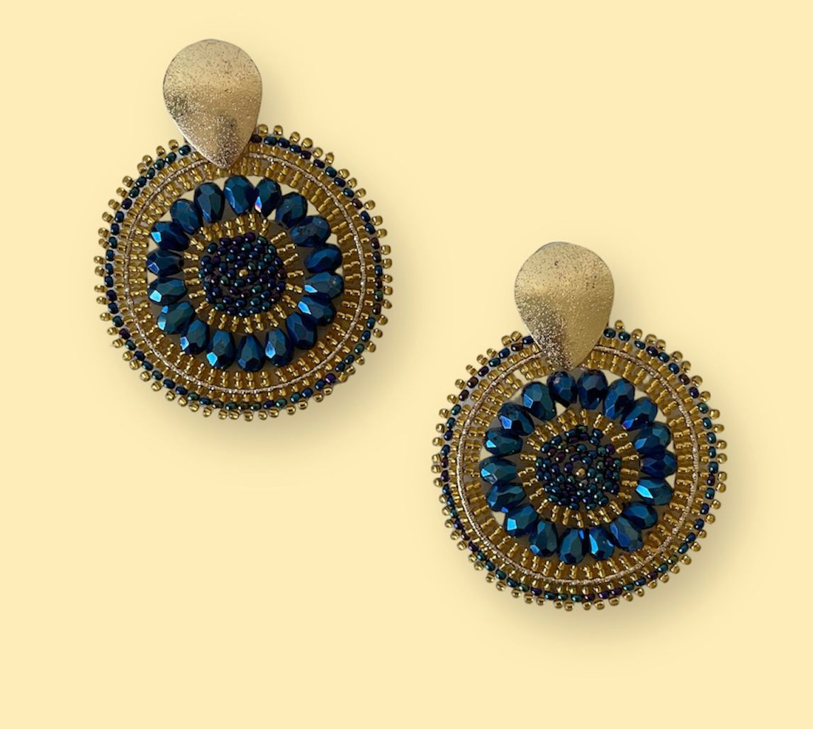 Azul Rey Mandala Earings