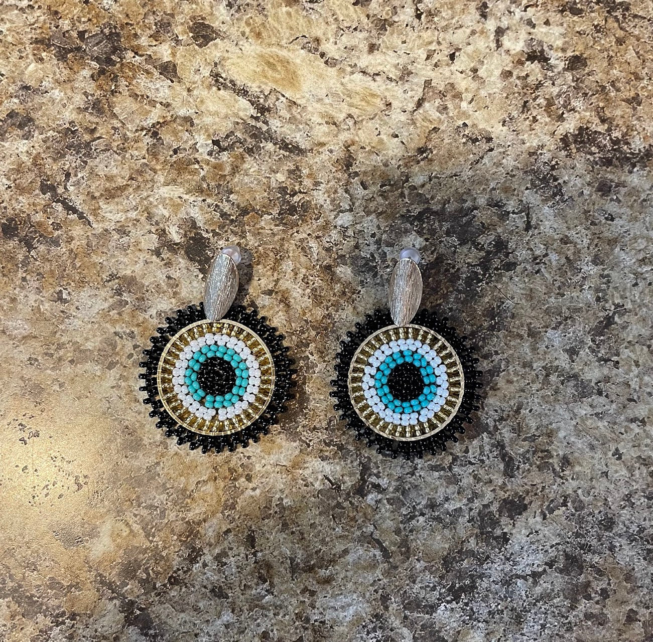 Black Evil Eye Earrings