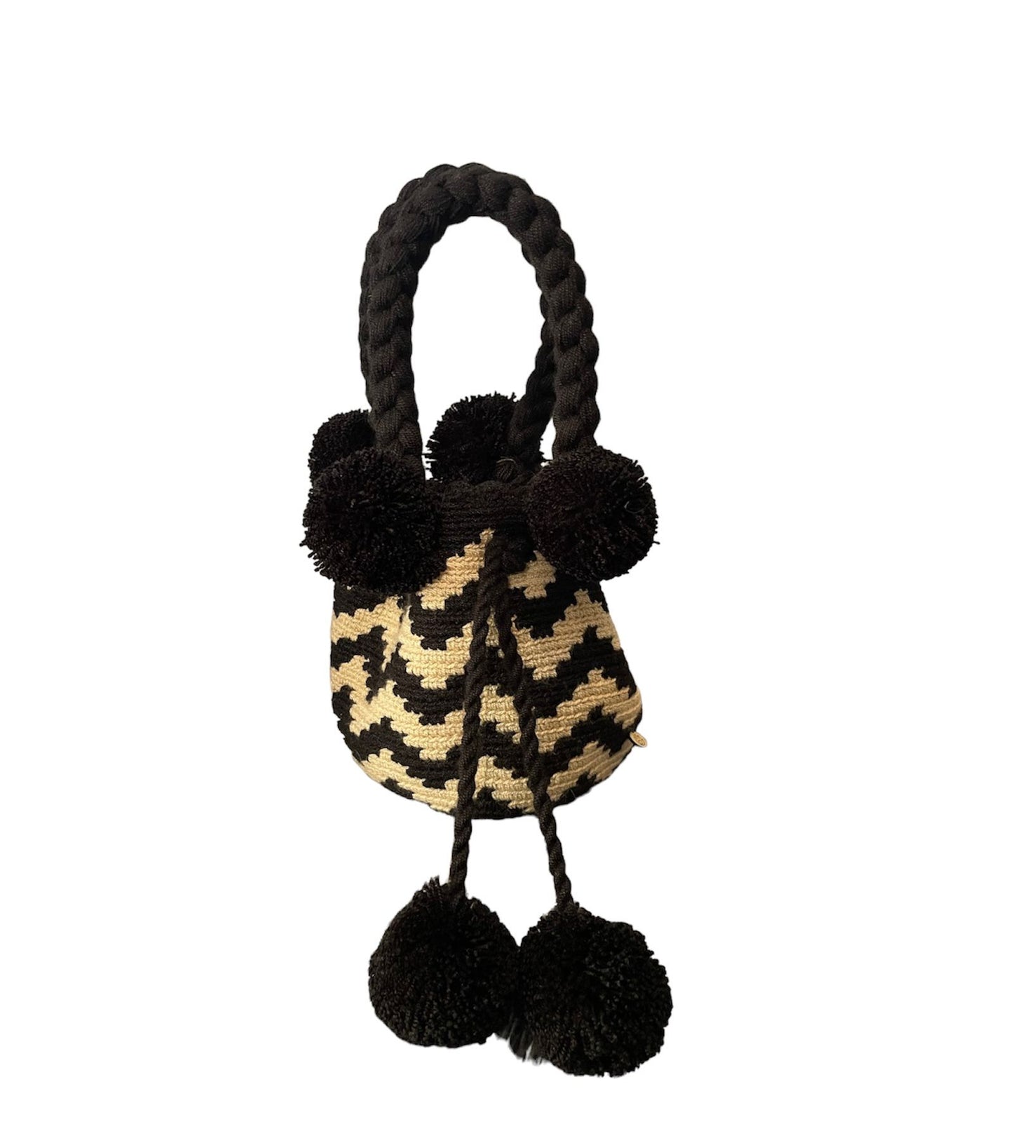 Lina Mini Pom Poms Wayuu Bag