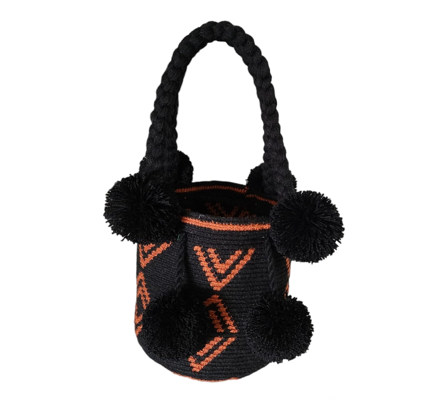 Rombo Pom Poms Mini Wayuu Bag