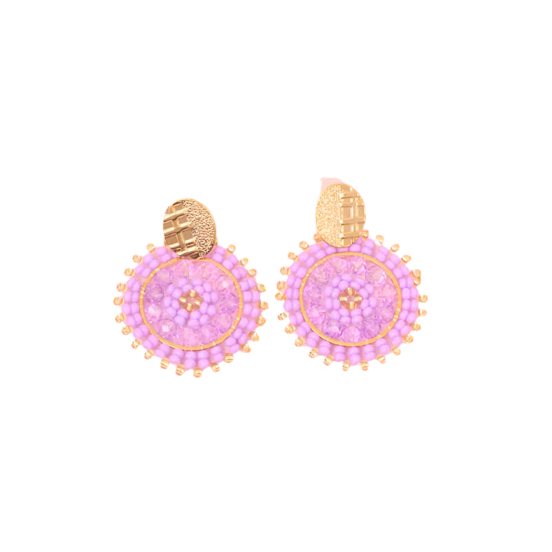 Lila Mandala Earrings