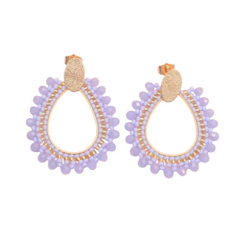 Boucles d'oreilles Mandala Azul Rey