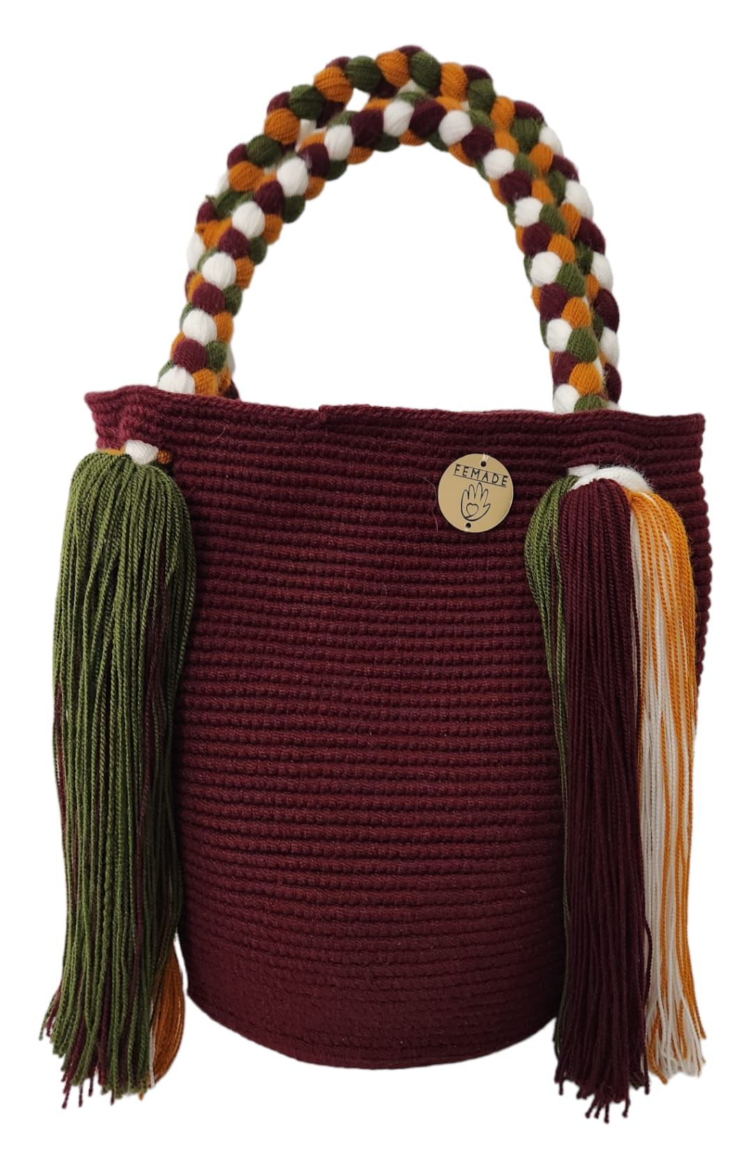 Red Wine Rapunzel Wayuu Bag