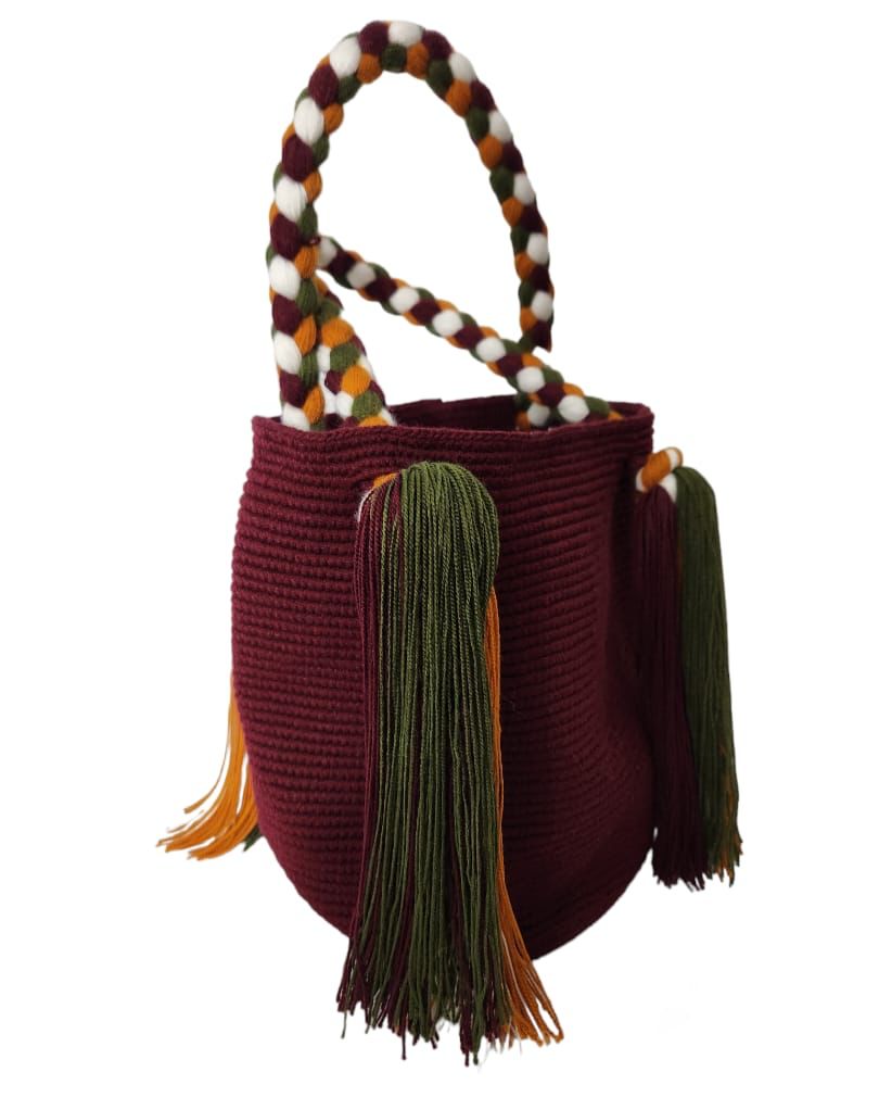 Red Wine Rapunzel Wayuu Bag