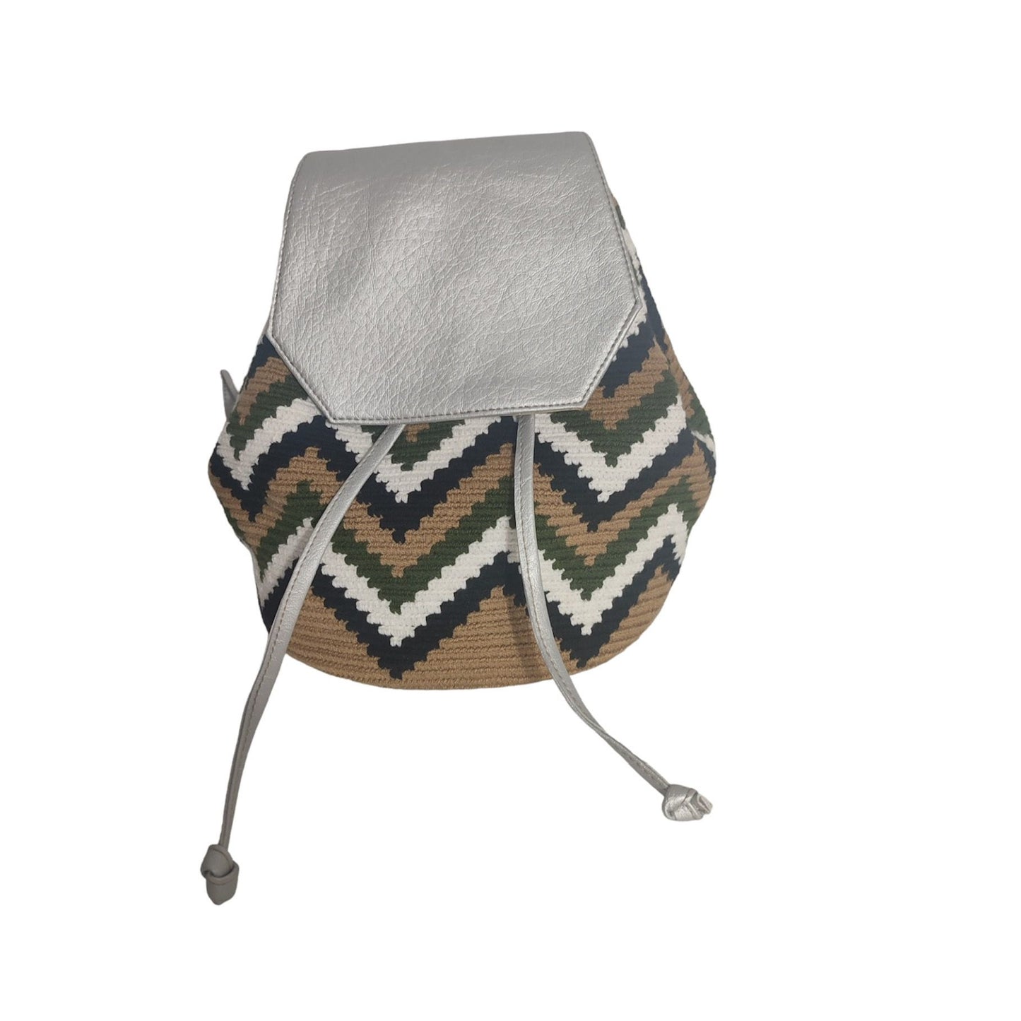 Silver Wayuu Back Pack
