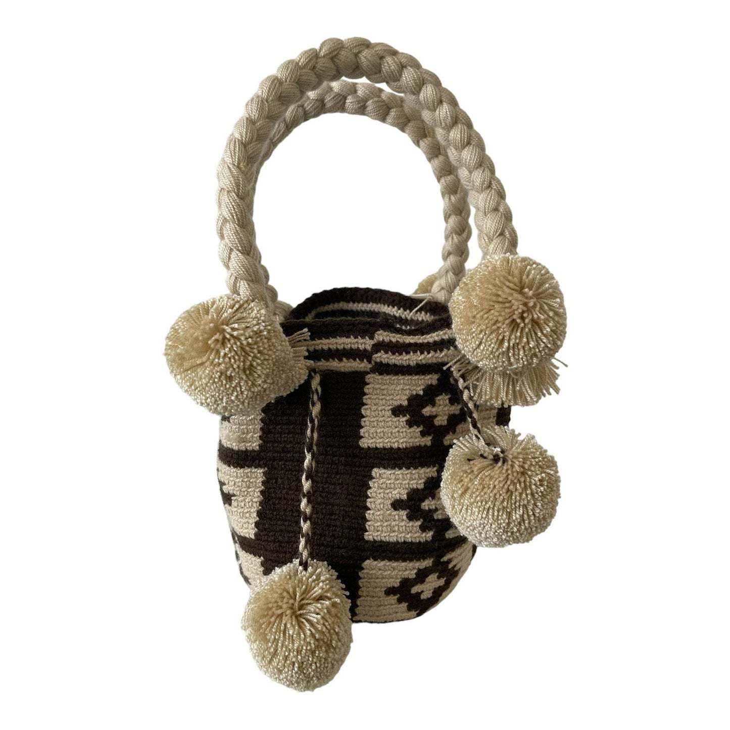 Boho Pom Poms Mini Wayuu Bag