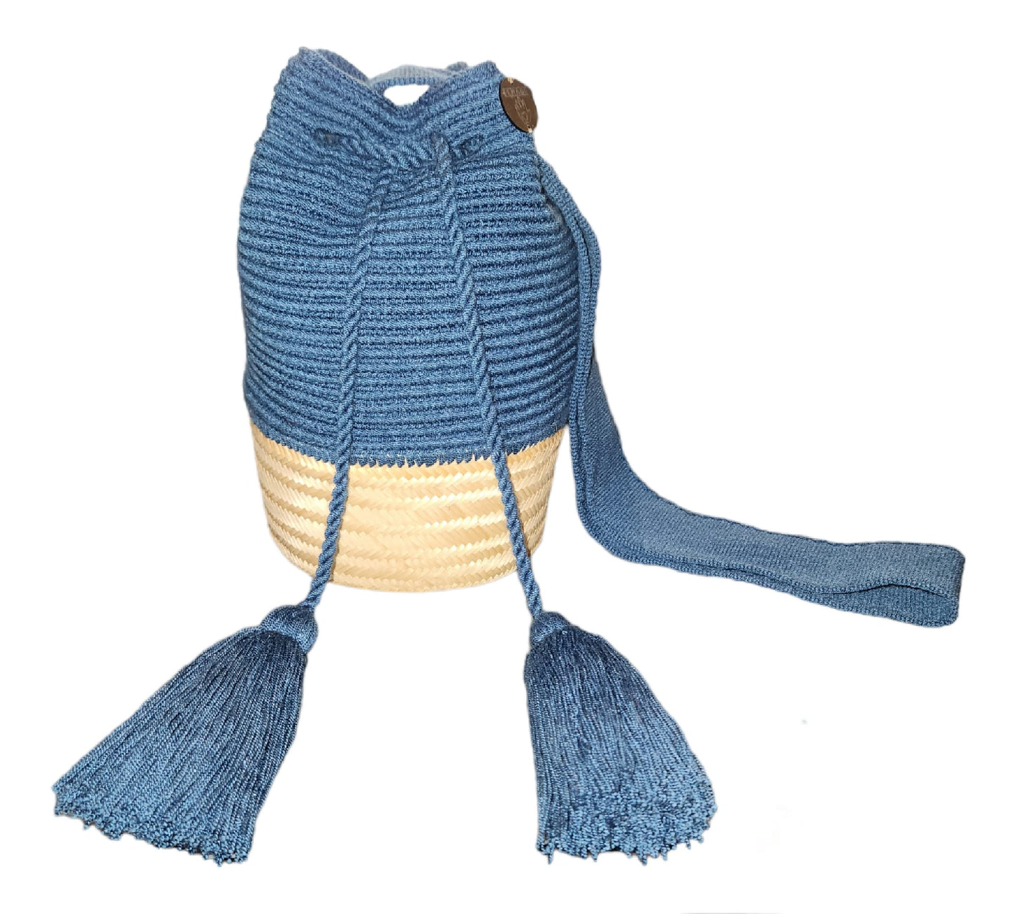 Blue Basket Wayuu Bag