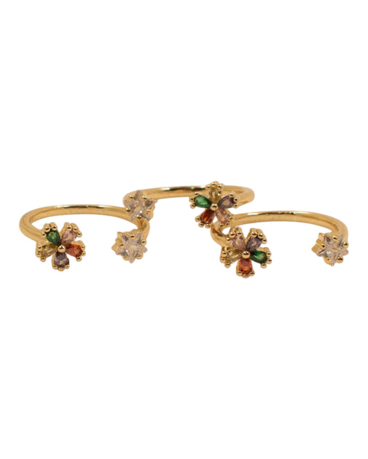 Flowers Adjustable Ring