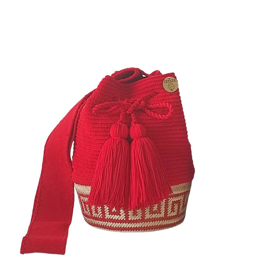 Red Basket Wayuu Bag