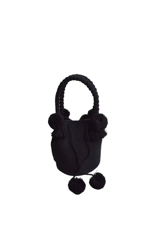Noche Pom Poms Mini Wayuu Bag