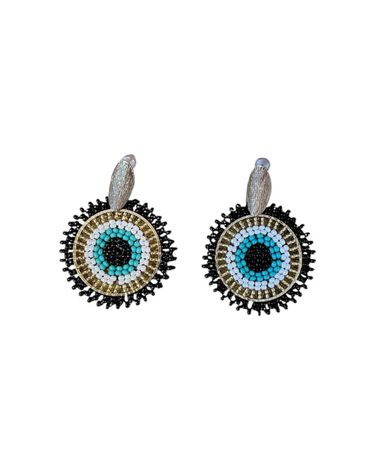 Black Evil Eye Earings