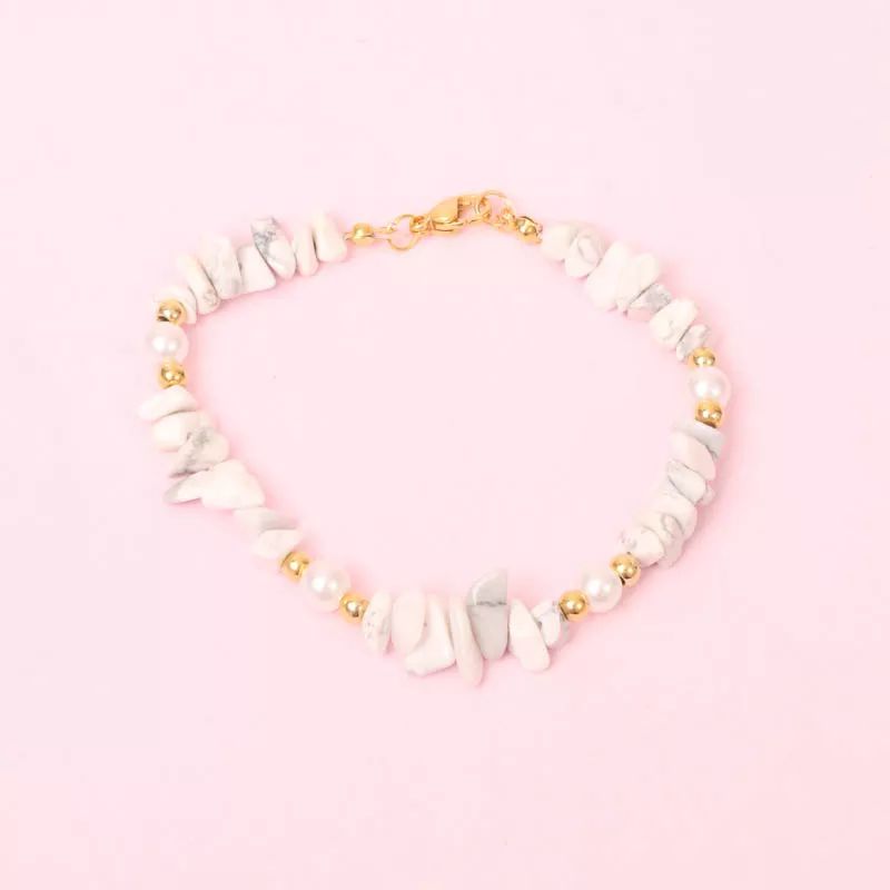 Howlite Quartz Bracalete