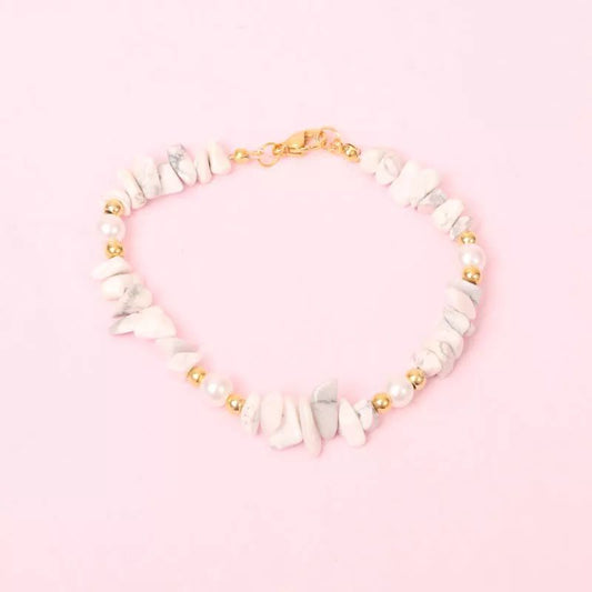 Howlite Quartz Bracalete