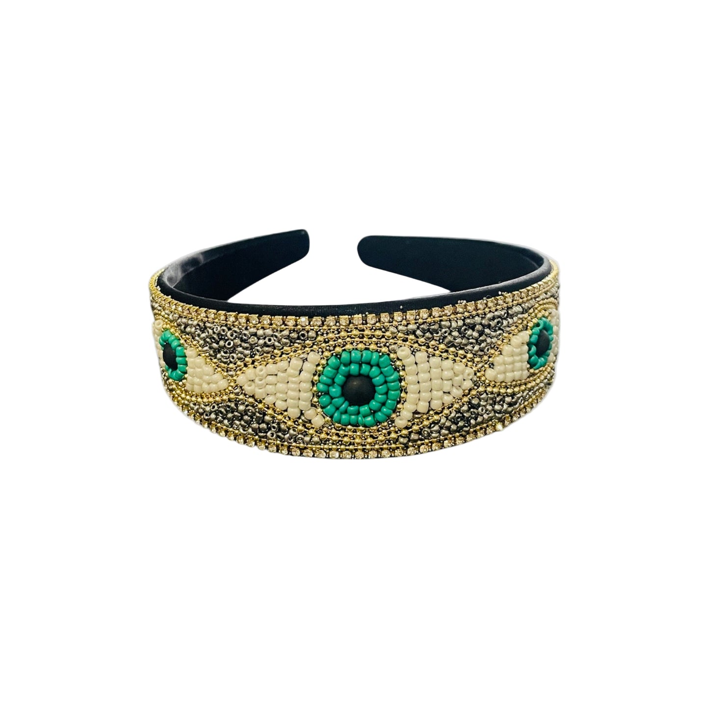 Silver Evil Eye Headband