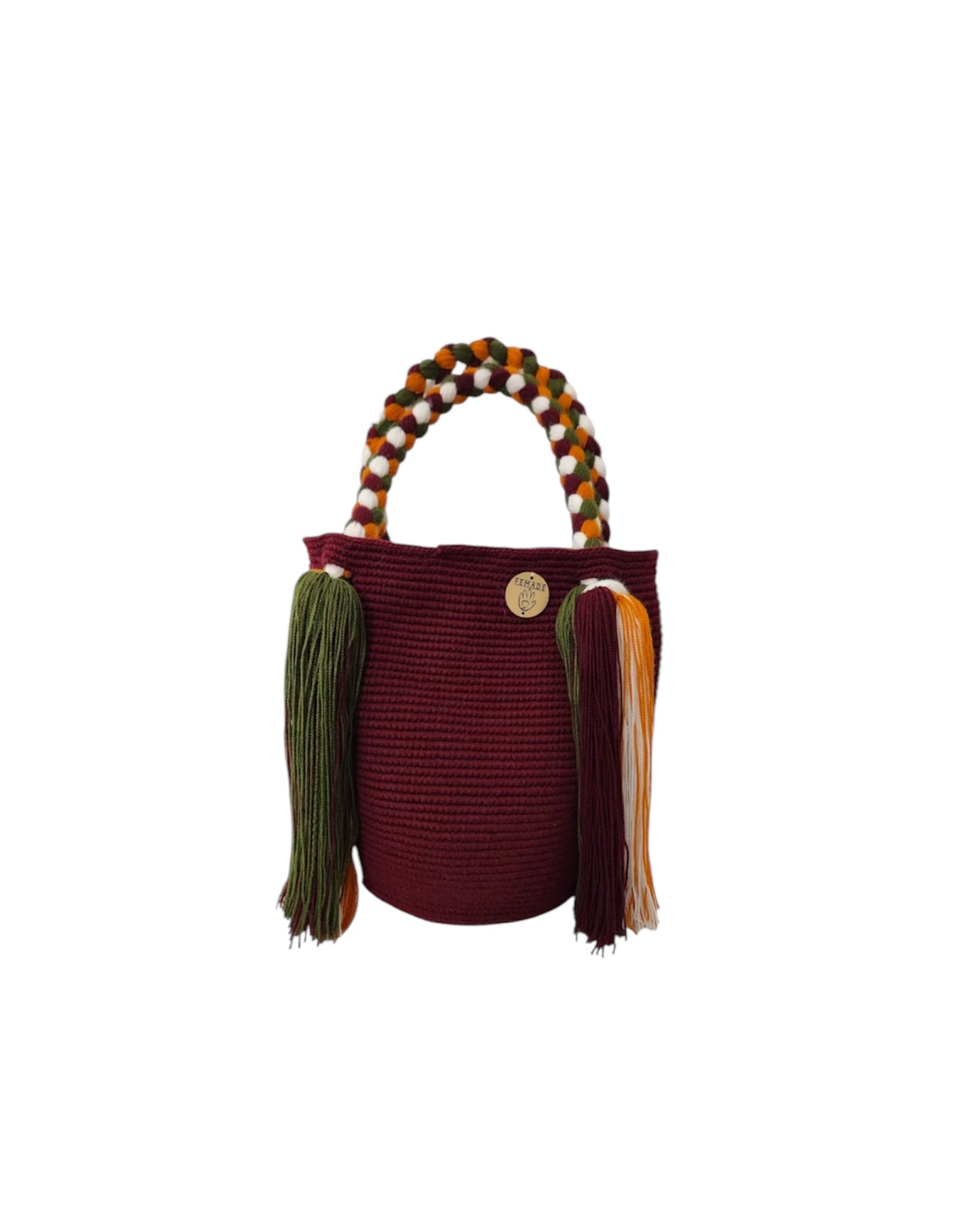 Sac Wayuu Raiponce au vin rouge