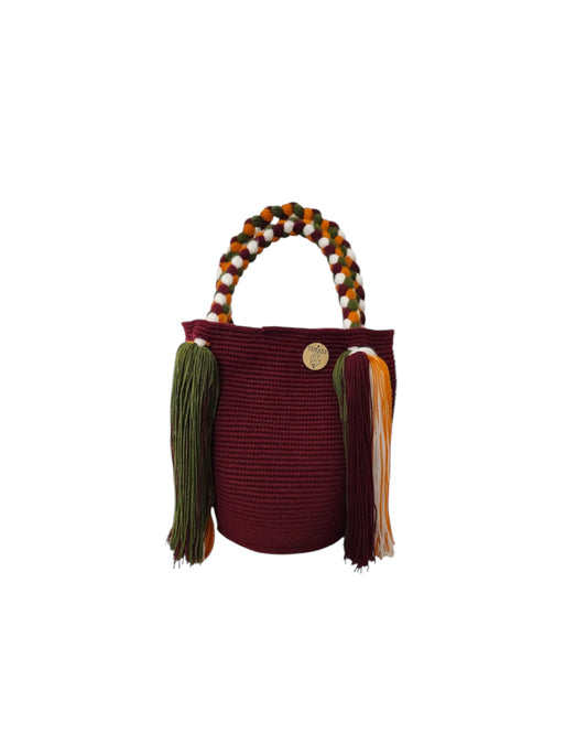 Red Wine Rapunzel Wayuu Bag