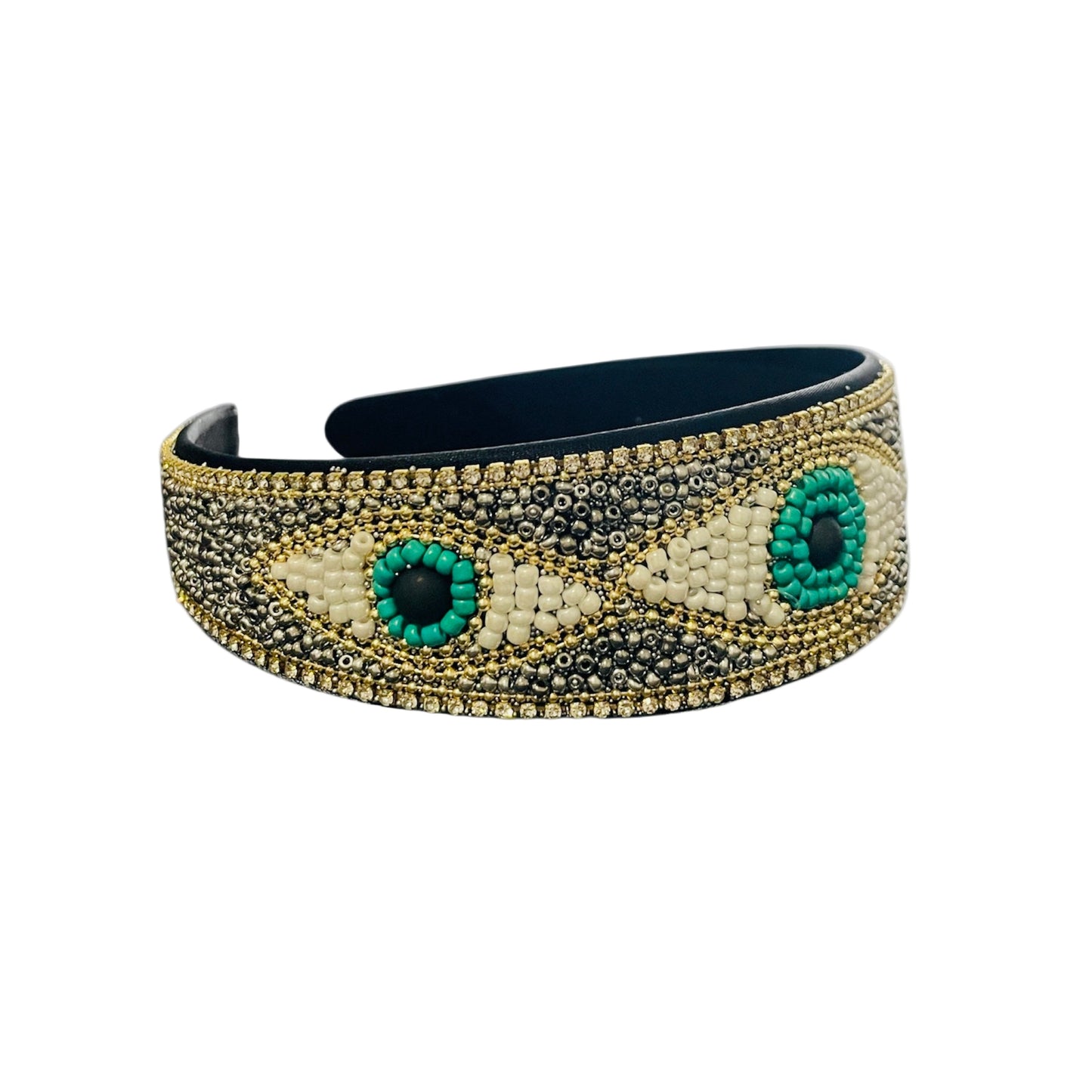 Silver Evil Eye Headband