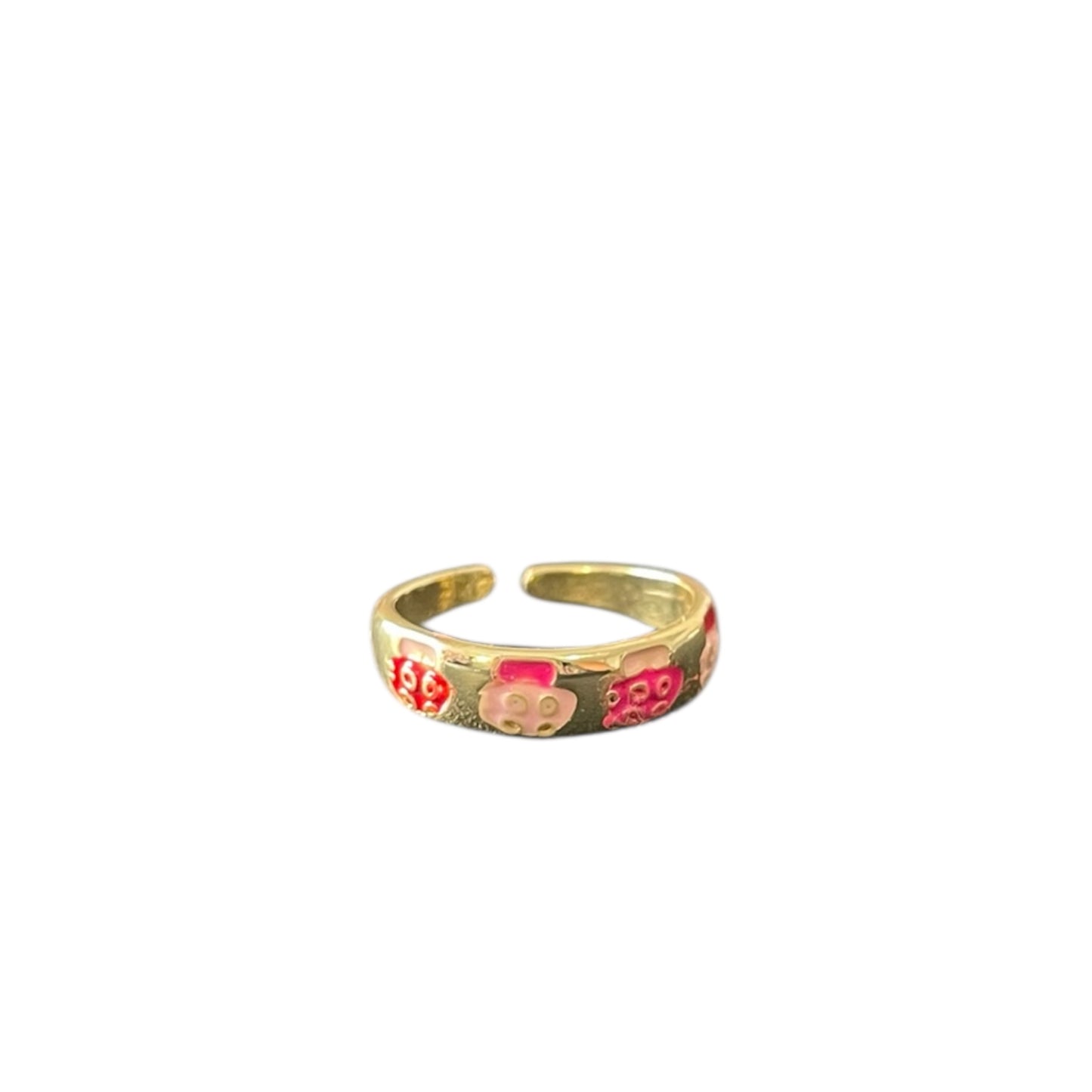 Pinky Mushroom Adjustable Ring