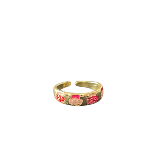 Pinky Mushroom Adjustable Ring