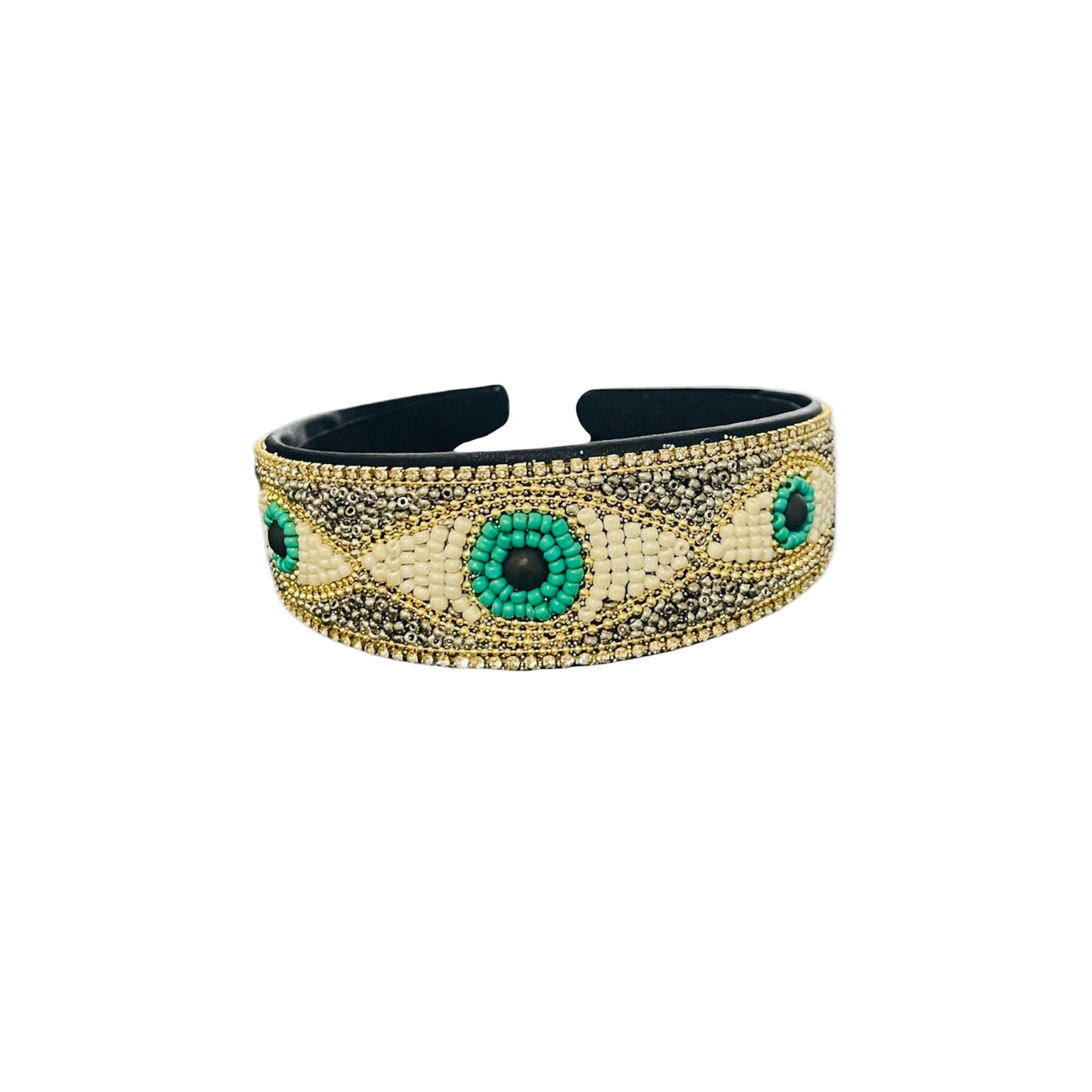 Silver Evil Eye Headband