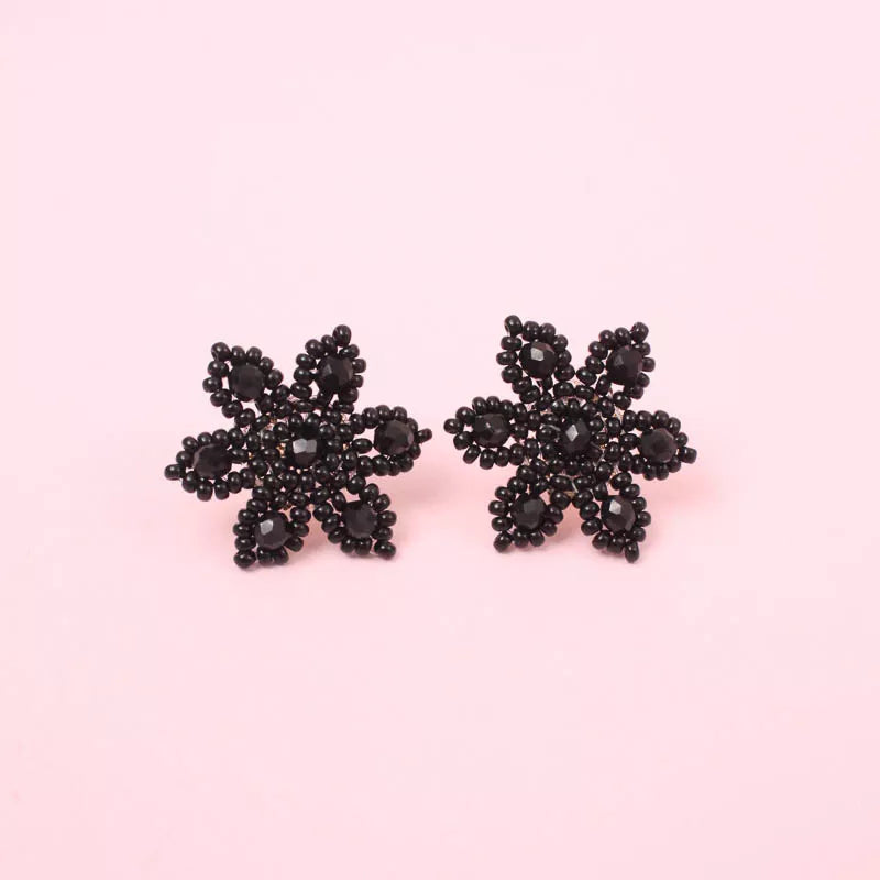 Black Flor Earings