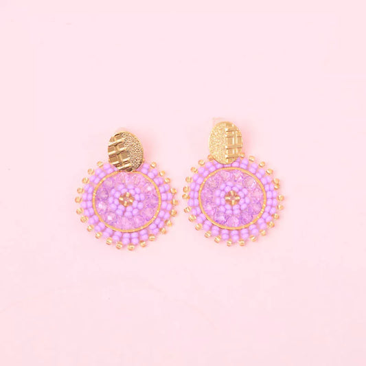 Lila Mandala Earings