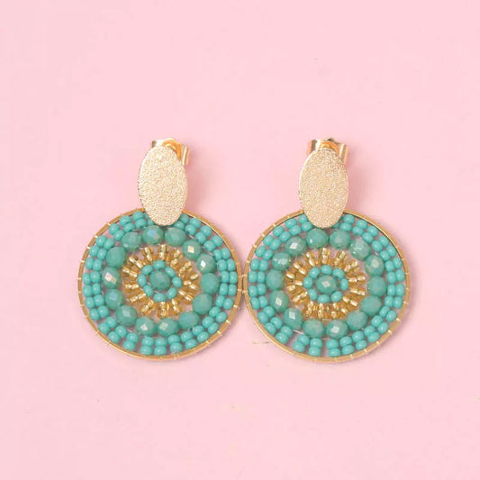 Agua Marina Mandala Earings