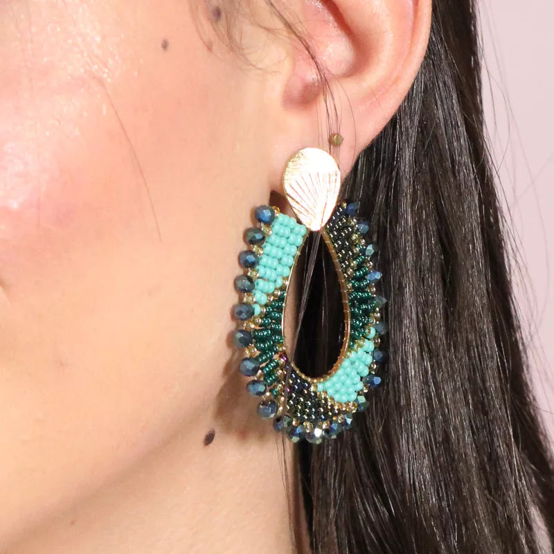 Agua Marina Mandala Earings