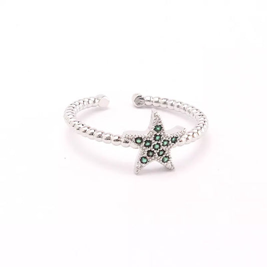 Silver Star Sea Adjustable Ring