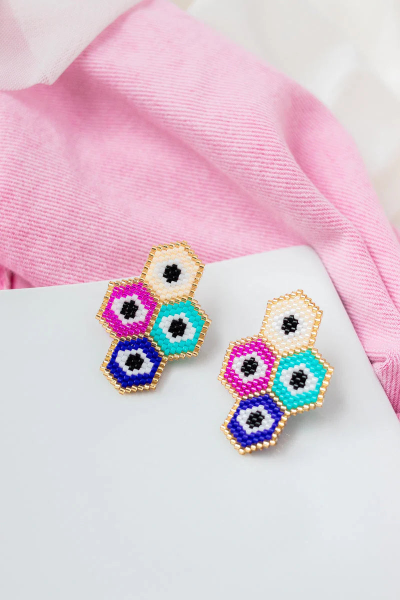 Rainbow Eye Earings