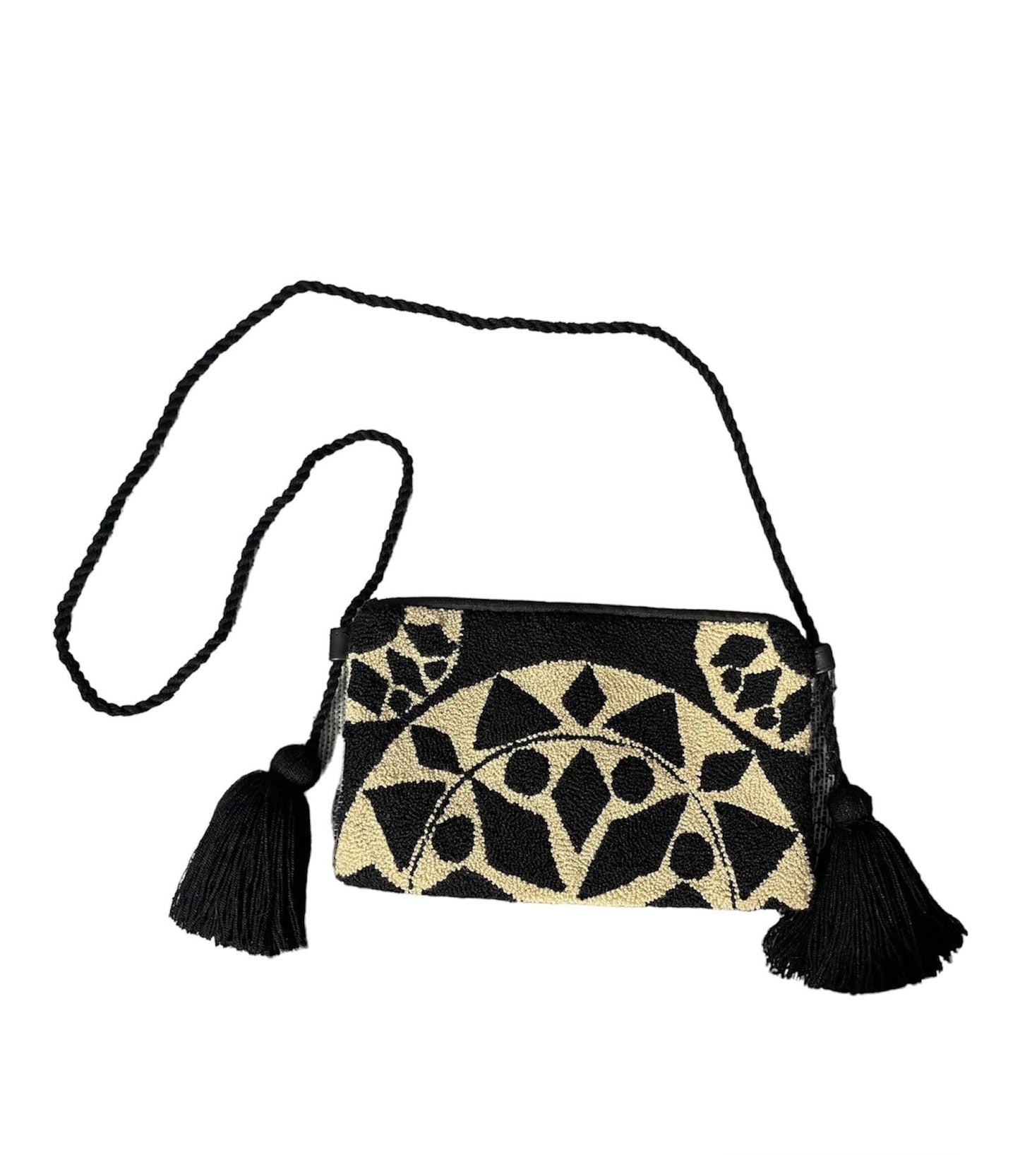 Mandala Black Clutch Purse