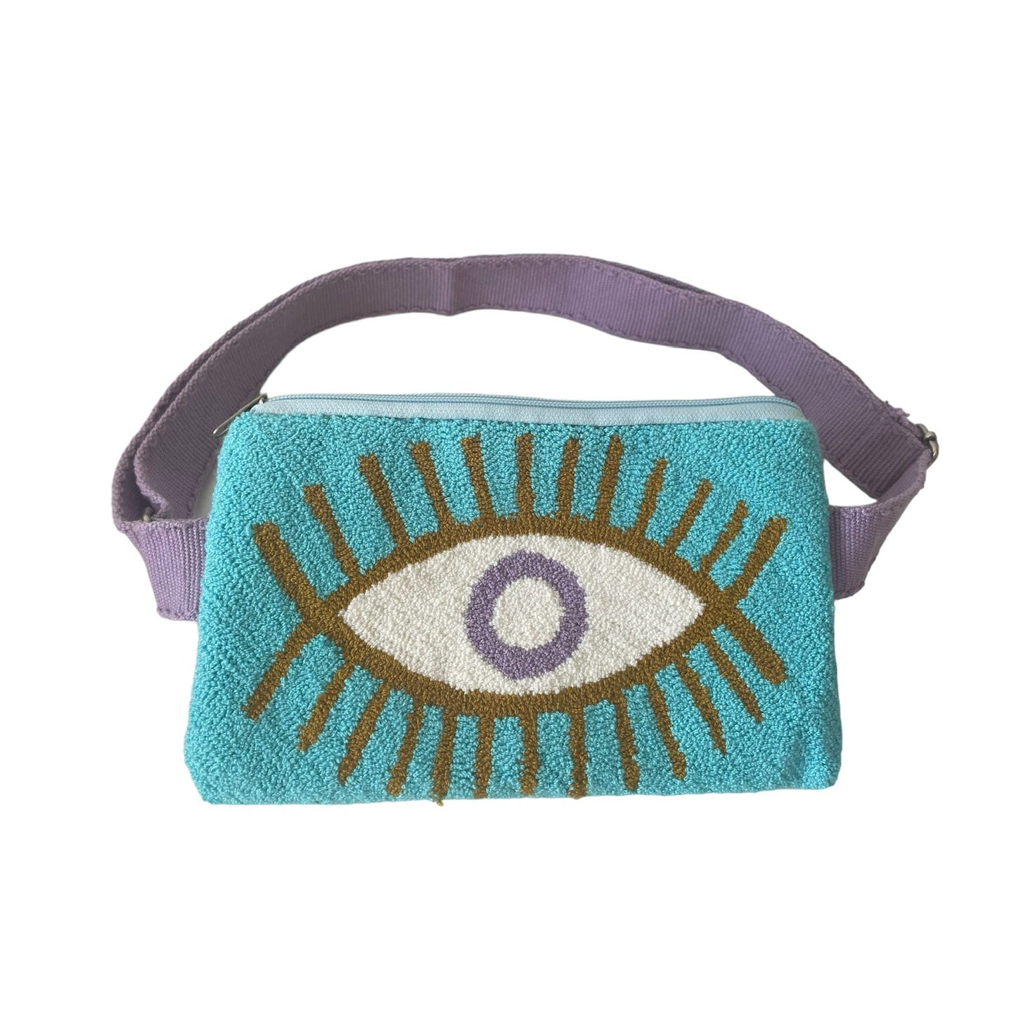 Light Blue Evil Eye Fanny Pack