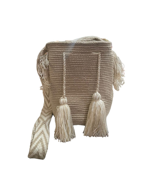 Beige Medium Wayuu Bag