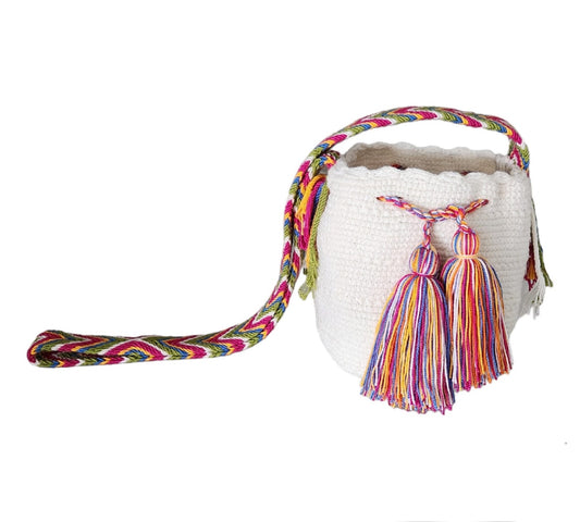 White Mini Wayuu Bag